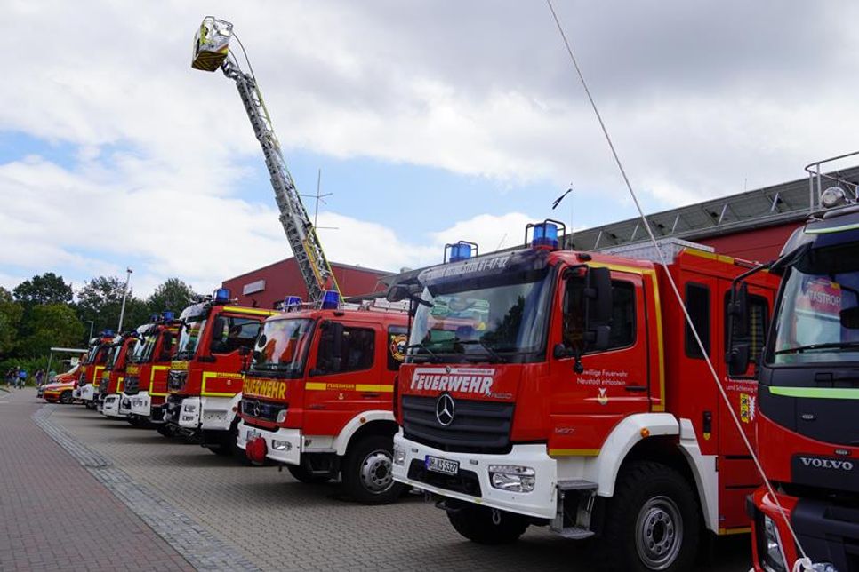 Der Fuhrpark der Freiwilligen Feuerwehr Neustadt.