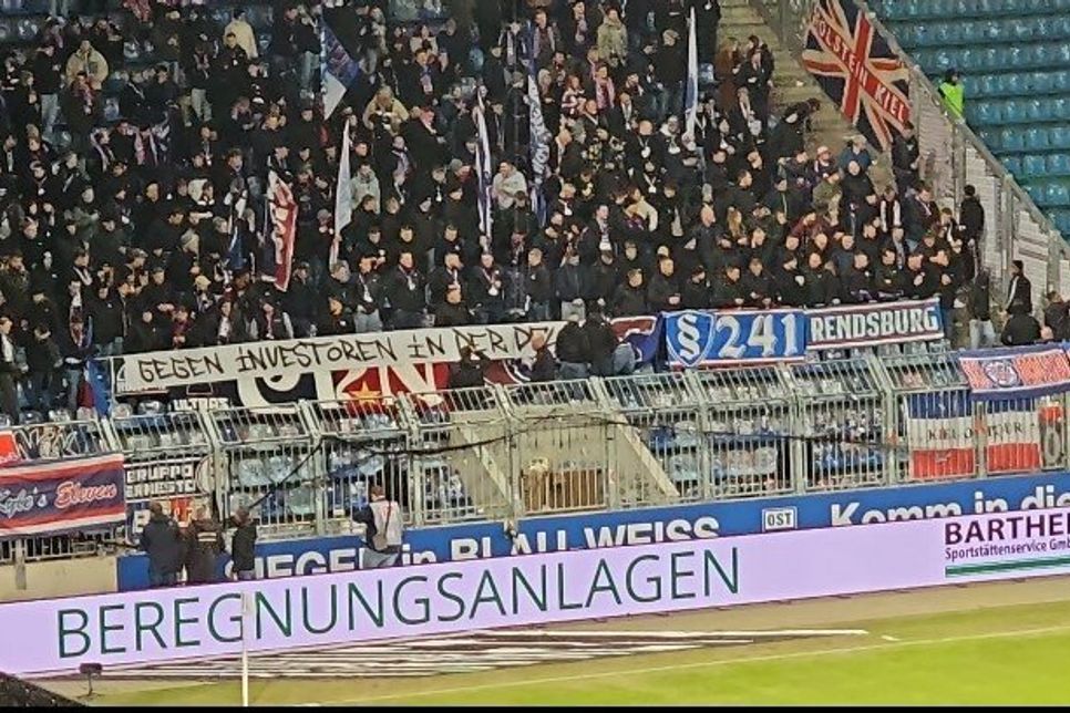 Späte Enttäuschung: Trotz lautstarker Unterstützung zahlreicher Fans aus Kiel kassierten die Störche kurz vor Abpfiff den Ausgleichtreffer.
