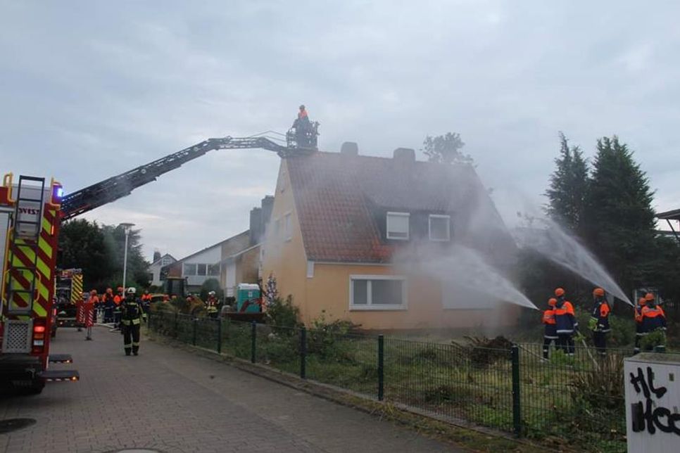 Das Haus ist für den Abriss vorgesehen und diente als Übungsobjekt.