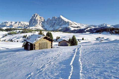 Die winterliche Landschaft in Südtirol begeistert die Urlauber. Foto: IDM Südtirol/Clemens Zahn.