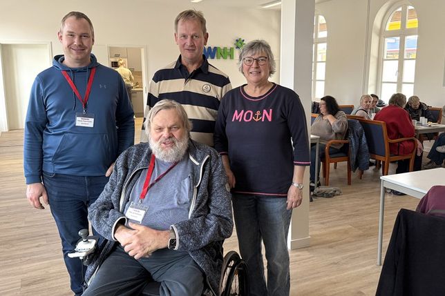 Die Verantwortlichen des Trägervereins „Glückshafen“ freuten sich über das rege Interesse an dem Vereins- und Bürgerzentrum: Tobias Poschmann, Thomas Hüttmann, Roland Luckow und Antje Hüttmann (v. lks.).