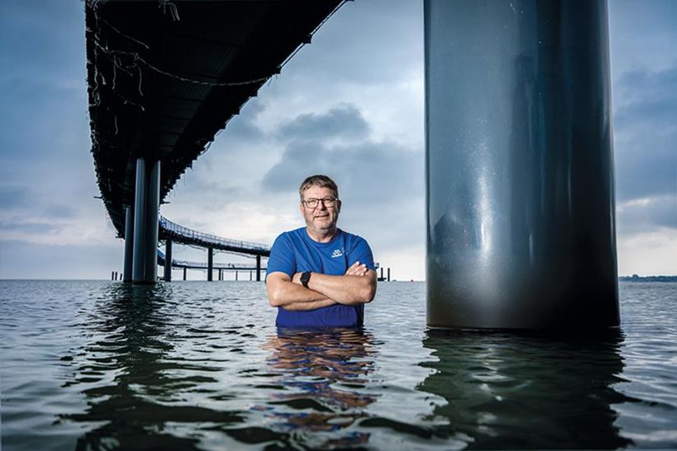 Dipl.-Ing. Torsten Hauser, der Geschäftsführer der Deutsch dänischen Wasserbau GmbH, LOS 1: Gründung der Maritim Seebrücke.