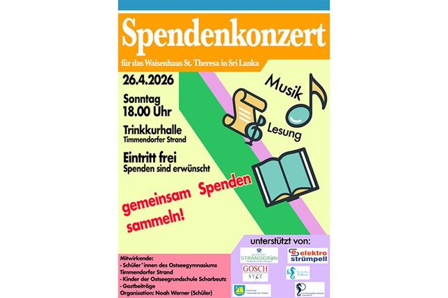 Unterstützung für das Waisenhaus St. Theresa in Sri Lanka: OGT-Schüler organisiert Spendenkonzert in der Trinkkurhalle