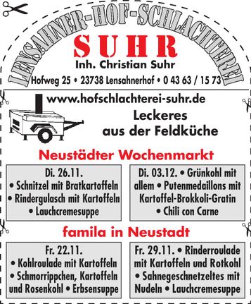 Feldküche/Wochenmarkt - Angebote