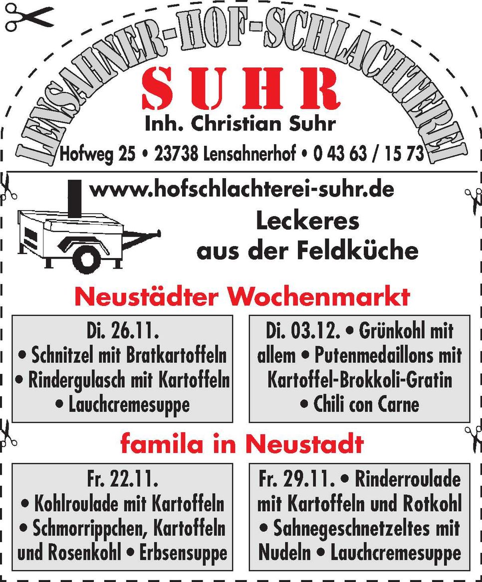 Feldküche/Wochenmarkt - Angebote