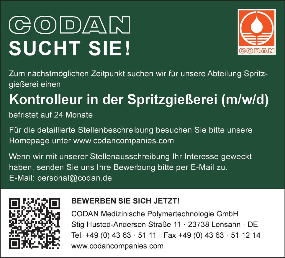 Kontrolleur Spritzgießerei 