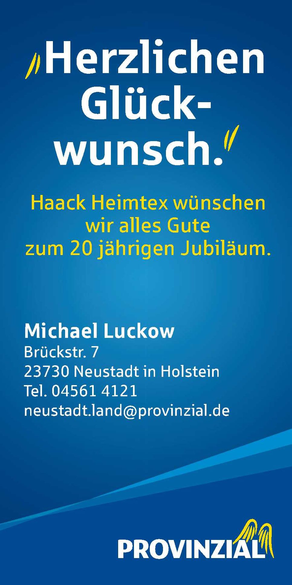 Jubiläum Haack Heimtex