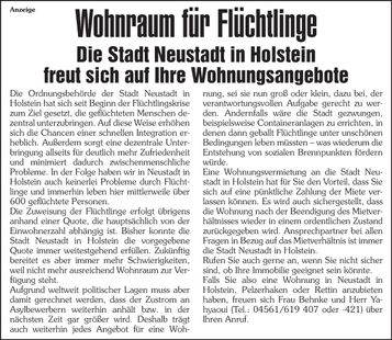 Wohnraumsuche 