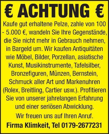 € Achtung €