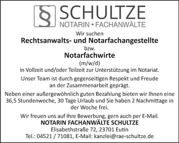 Stellenanzeige Rechtanwalt-und Notarfach