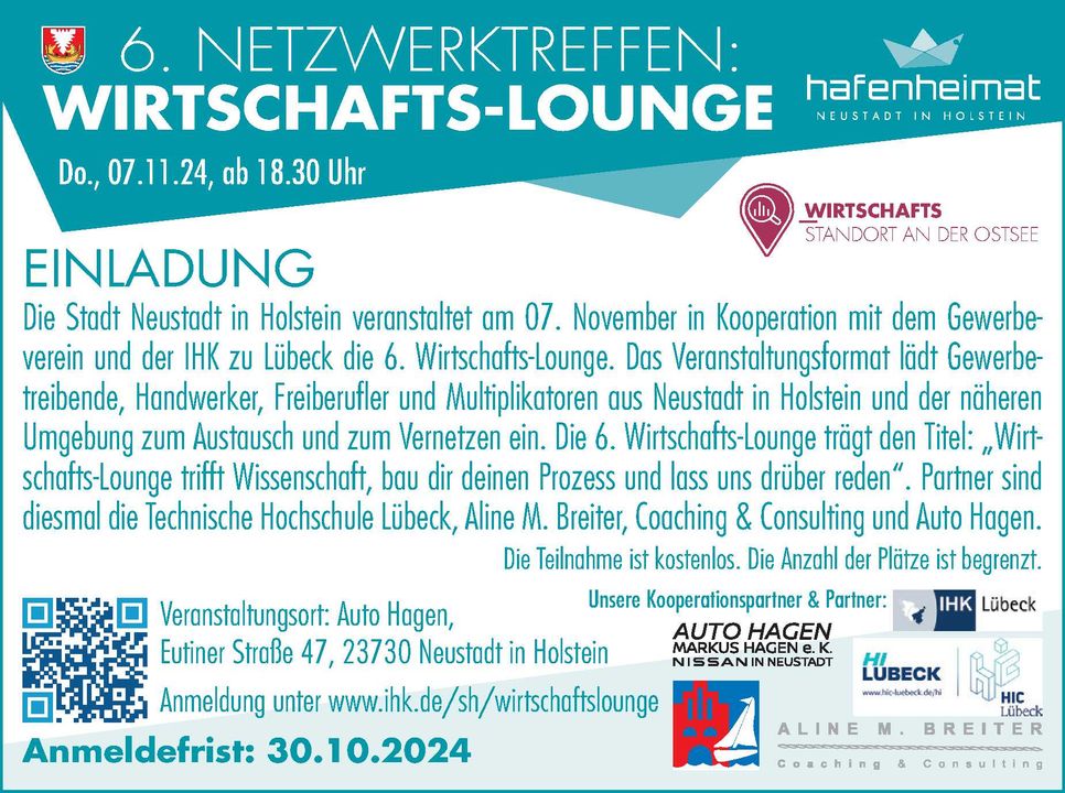 Einladung Wirtschafts-Lounge 07.11.24