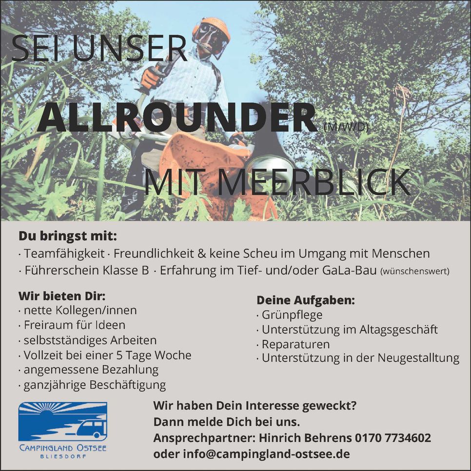 ALLROUNDER gesucht