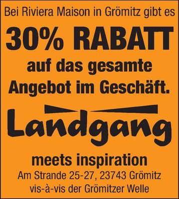 30% auf das gesamte Sortiment